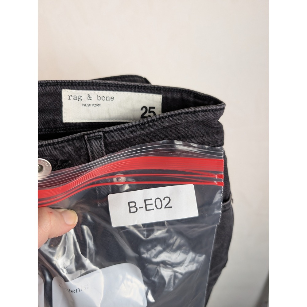 Rag Bone Jeans Nina Wythe High Rise Skinny‎ Charcoal Wash Size 25 - Picture 3 of 7
